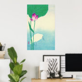 Heron und Lotus 1910 Poster (Heimbüro)