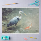 Heron und Vibrant Koi Fish Seidenpapier (Basteln)