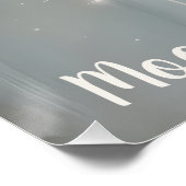 Heron-Vogelbaby auf dem Mond Poster (Ecke)