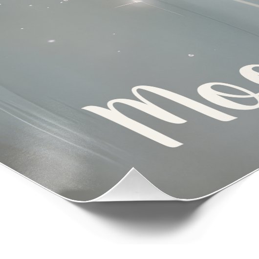 Heron-Vogelbaby auf dem Mond Poster (Ecke)