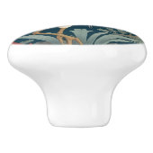 Heron William Morris Stil Rechtes Meer Marine Bird Keramikknauf (Seitenansicht)