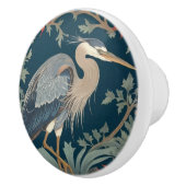 Heron William Morris Stil Rechtes Meer Marine Bird Keramikknauf (Rechts)