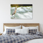Heronfischerei bei Olmstead Falls, Ohio Leinwanddruck (Insitu (Schlafzimmer))