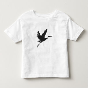 Heronfliegende Silhouette - Hintergrundfarbe auswä Kleinkind T-shirt