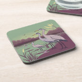 Herons by the Lake Getränkeuntersetzer (Linke Seite)