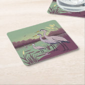 Herons by the Lake Rechteckiger Pappuntersetzer (angewinkelt)