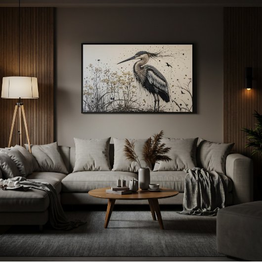 Herons Elegance Leinwanddruck