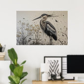 Herons Elegance Poster (Heimbüro)