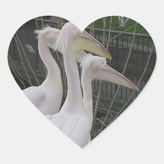 Herons Heart Sticker (Vorderseite)