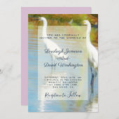 Herons Hochzeit Einladung (Vorne/Hinten)