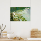 Herons im Sommer von Newell Convers Wyeth Poster (Küche)