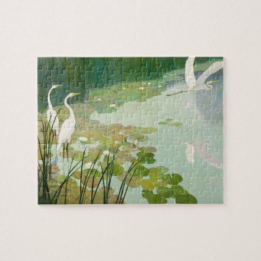 Herons im Sommer von Newell Convers Wyeth Puzzle (Horizontal)