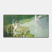 Herons im Sommer von Newell Convers Wyeth Schreibtischunterlage (Vorderseite)