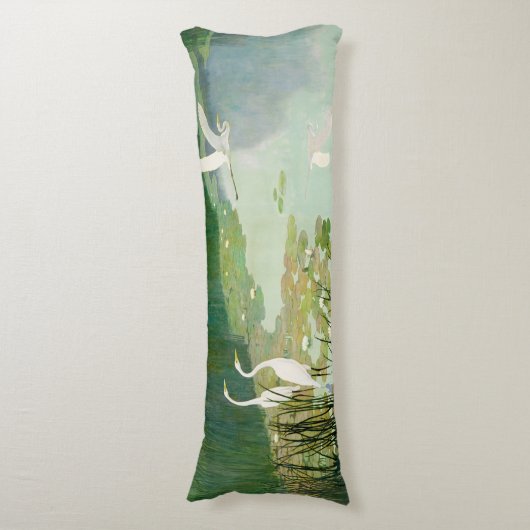 Herons im Sommer von Newell Convers Wyeth Seitenschläferkissen (Vorderseite Vertikal)