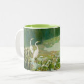Herons im Sommer von Newell Convers Wyeth Zweifarbige Tasse (Vorderseite Links)