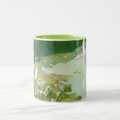 Herons im Sommer von Newell Convers Wyeth Zweifarbige Tasse (Mittel)