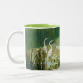 Herons im Sommer von Newell Convers Wyeth Zweifarbige Tasse (Links)