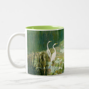 Herons im Sommer von Newell Convers Wyeth Zweifarbige Tasse