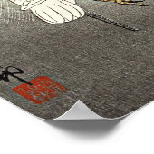 Herons in Shallow Water von Ohara Koson Poster (Ecke)