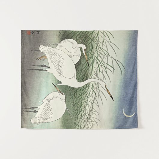 Herons in Shallow Water von Ohara Koson Wandteppich (Vorderseite (Horizontal))