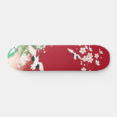 Herons und Dahlias japanisches Design / Skateboard (Horizontal)