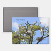 Herons und Holzstürme Magnet (Vorderseite/Rückseite)