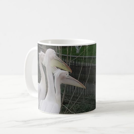 Herons White Coffee Tasse (Vorderseite Links)