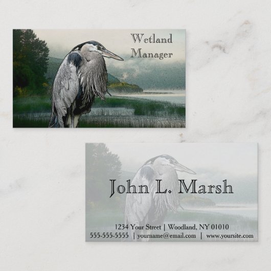 Heronsee Visitenkarte (Vorne/Hinten)