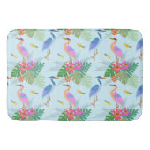 Heronvogel mit Blume Badematte (Vorderseite)