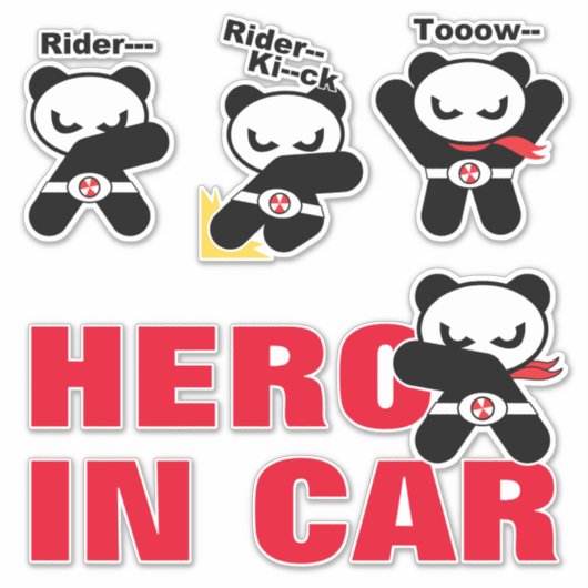 Heropandär Aufkleber (Vorderseite)