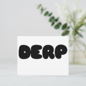 Herp Derp Postkarte (Stehend Vorderseite)
