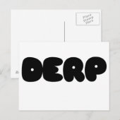 Herp Derp Postkarte (Vorne/Hinten)