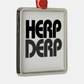 Herp Derp Silbernes Ornament (Rechts)