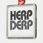 Herp Derp Silbernes Ornament (Links)