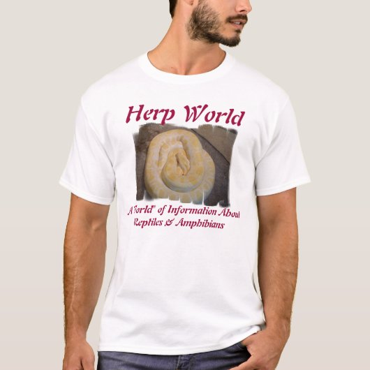 Herp Weltalbino-Pythonschlange-T - Shirt (Vorderseite)