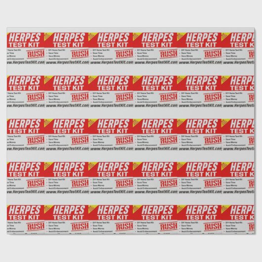 HERPES TEST KIT GESCHENKPAPIER (Flach)