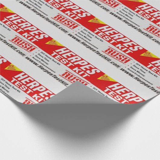 HERPES TEST KIT GESCHENKPAPIER (Ecke)