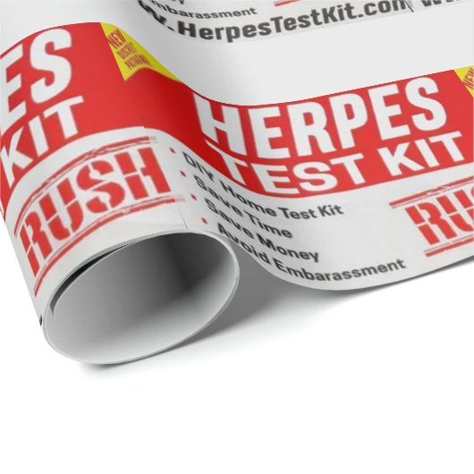 HERPES TEST KIT GESCHENKPAPIER (Rolleneckpunkt)