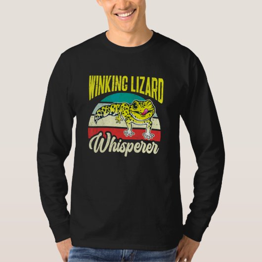 Herpetologe Zwinkernd Echsen Flüsterer Retro Leopa T-Shirt (Vorderseite)