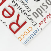 Herpetology in der Typografie Fleecedecke (Ecke)