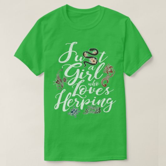 Herpetology Snake Reptile Girl Herping Gecko T-Shirt (Design vorne)