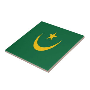 HERR 001 MAURITANIA, Flag, Afrika, Fliese