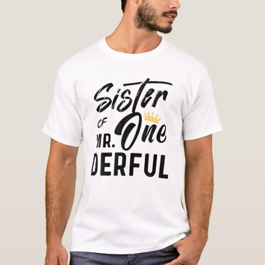 Herr 1St Birthday Onederful Onederful Matc T-Shirt (Vorderseite)