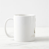 Herr Add Name Mister Gold Elegante Typografie Kaffeetasse (Links)
