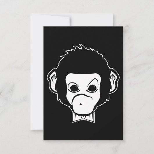 Herr Affe Einladung (Vorderseite)