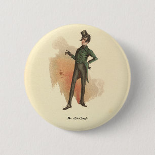Herr Alfred Jingle von The Pickwick Papers Button