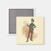 Herr Alfred Jingle von The Pickwick Papers Magnet (Vorderseite/Rückseite)