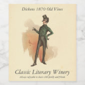 Herr Alfred Jingle von The Pickwick Papers Weinetikett (Einzelnes Label)