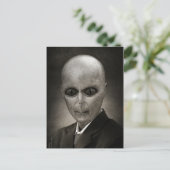 Herr Alien Postkarte (Stehend Vorderseite)