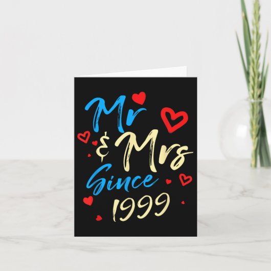 Herr &amp; Frau seit 1999 Paare 23. Wedding Anniv Karte (Vorderseite)